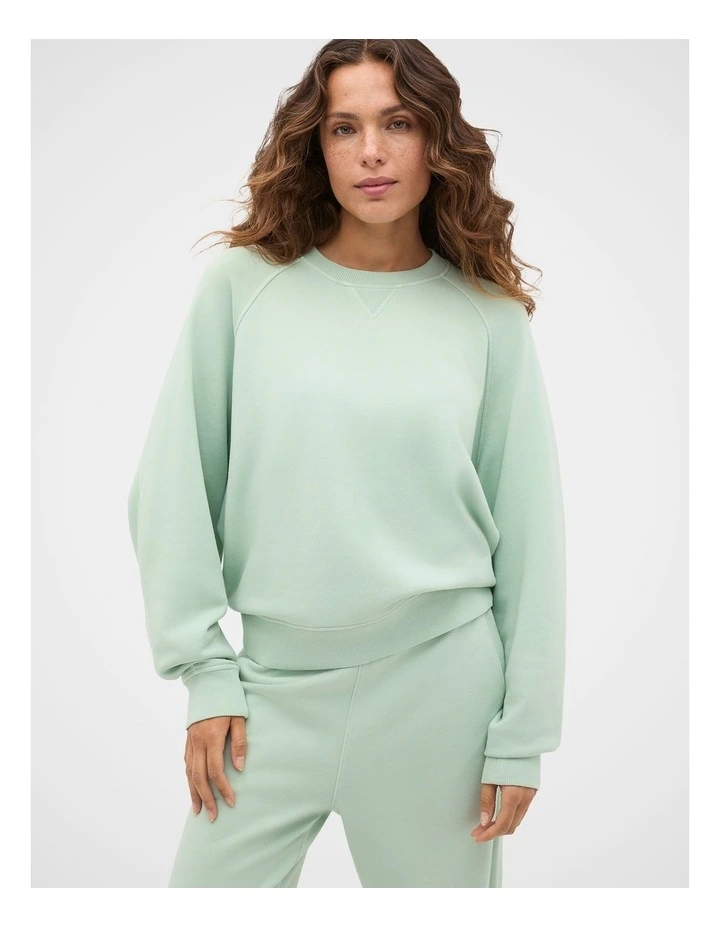 Washed Terry Crew Neck Sweat image 1