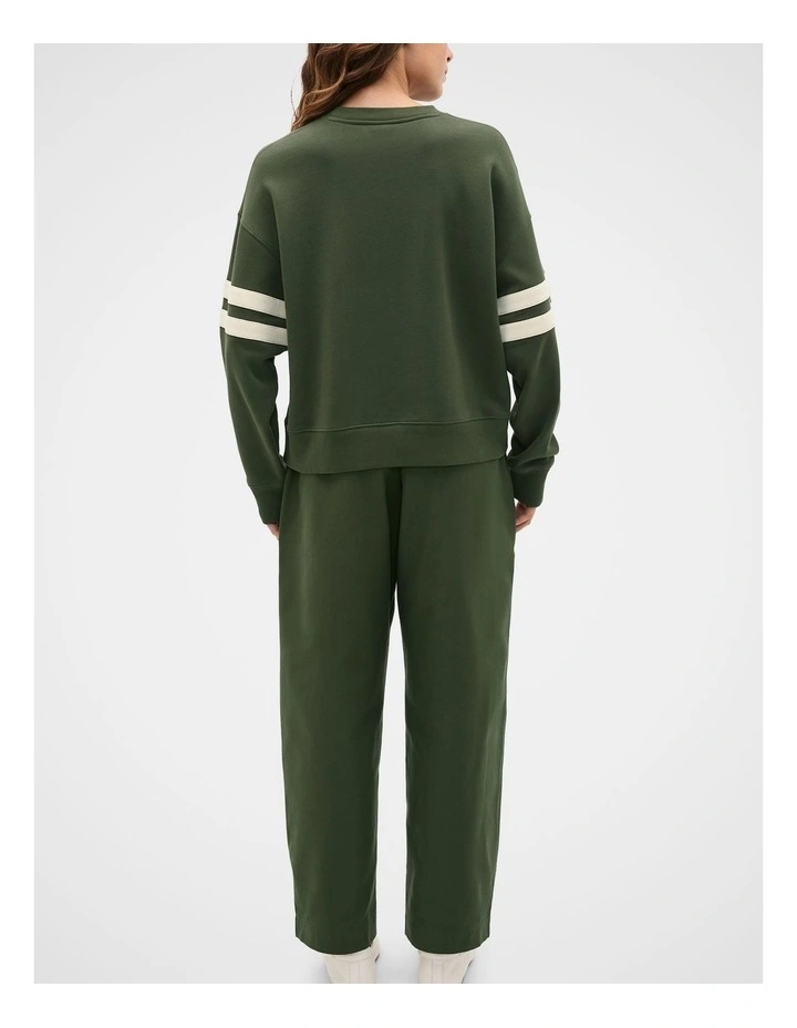 Contrast Detail Crew Neck Sweat image 2