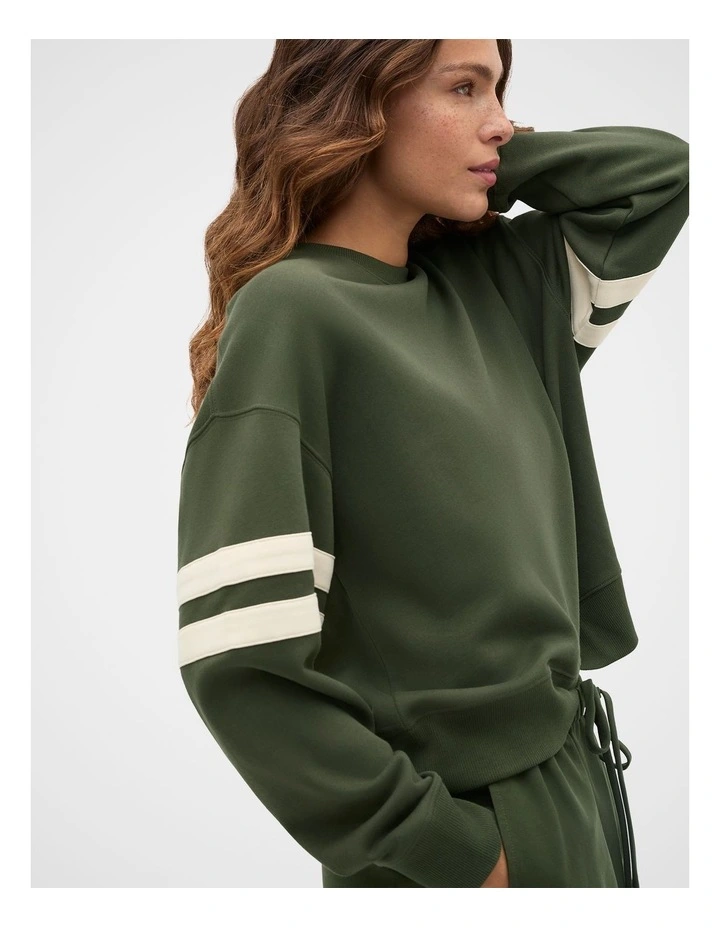 Contrast Detail Crew Neck Sweat image 4