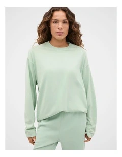 Washed Cotton Long Sleeve Top