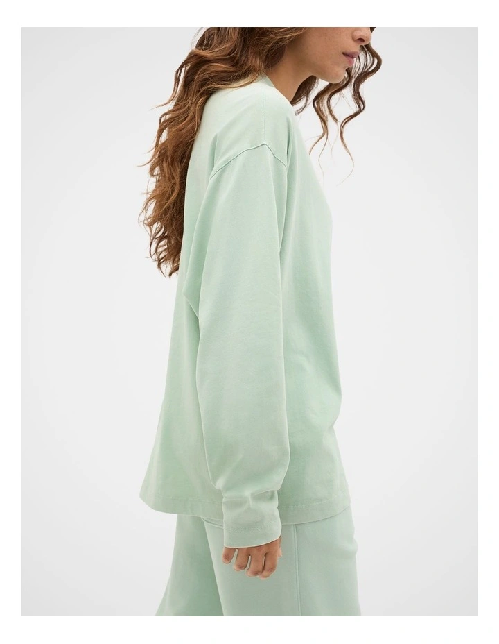 Washed Cotton Long Sleeve Top image 4