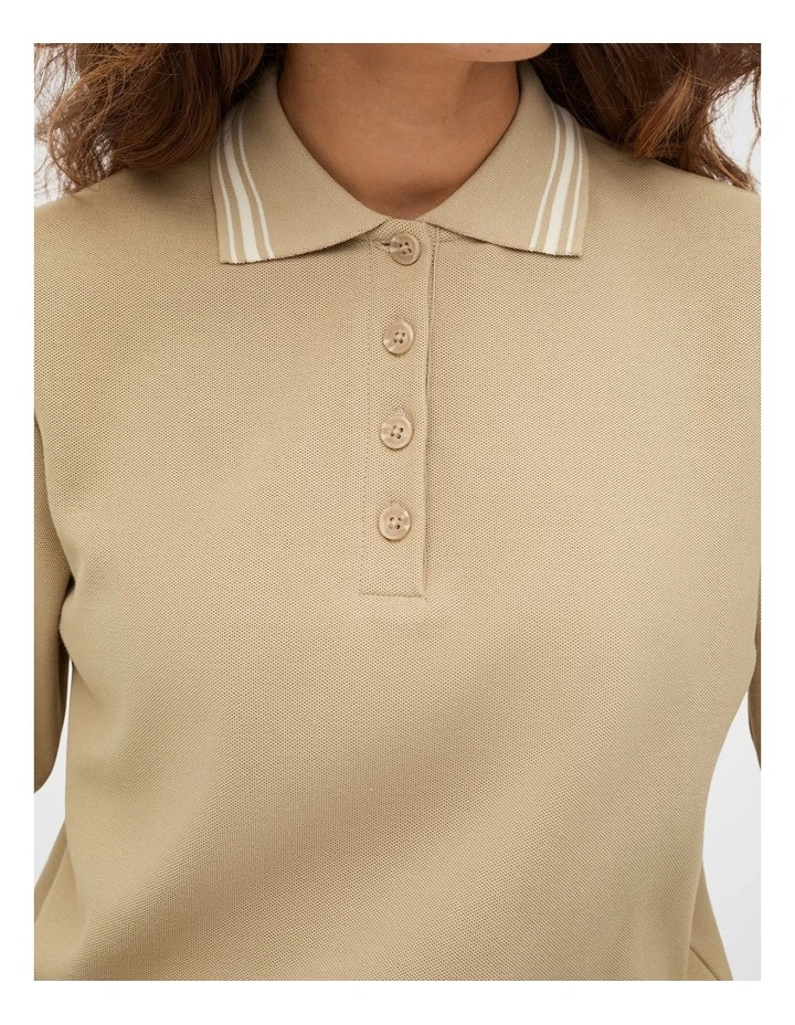 Cotton Tipping Polo Top image 3