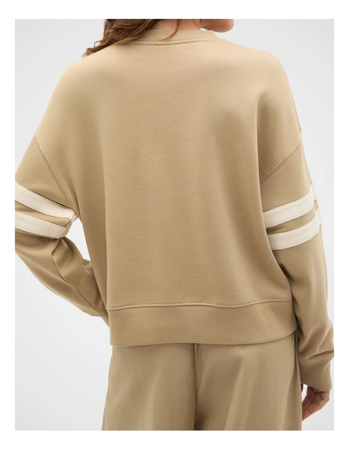 Contrast Detail Crew Neck Sweat image 2