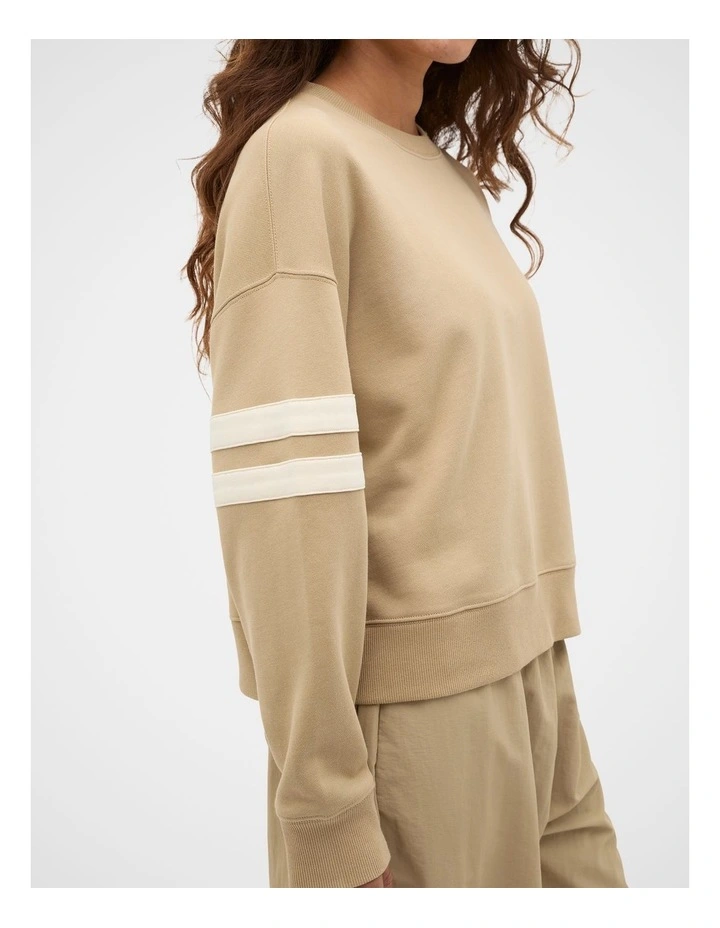 Contrast Detail Crew Neck Sweat image 3