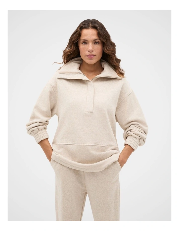 Terry Half Placket Sweat image 1