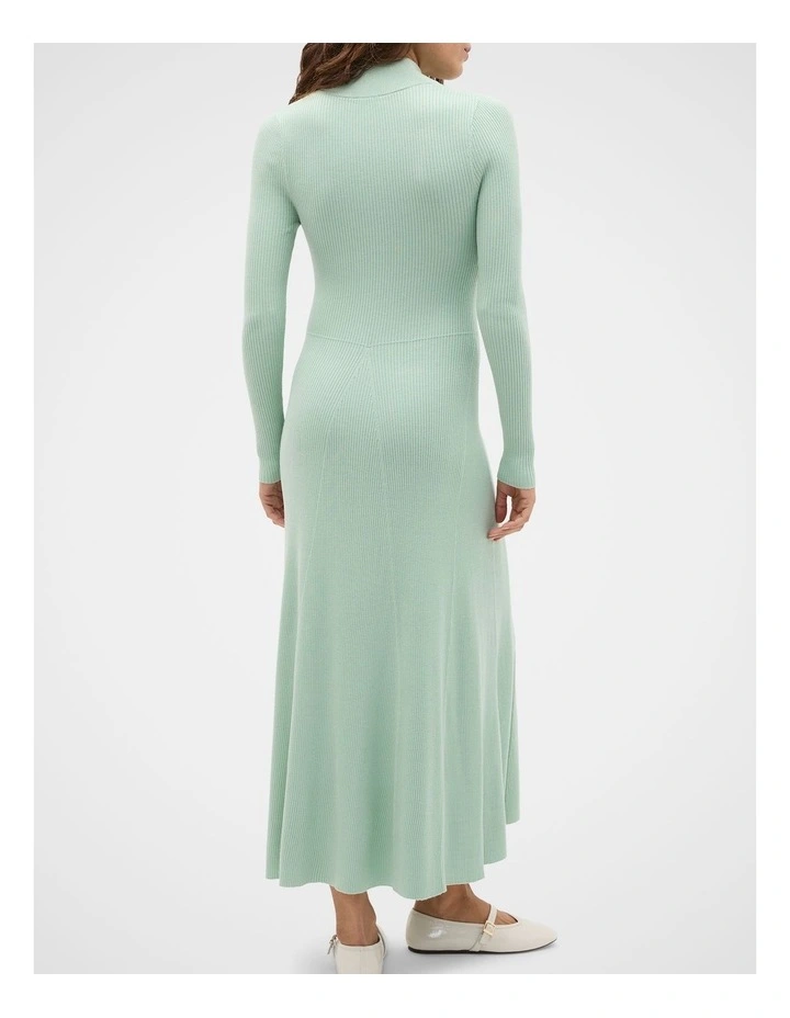 Button Down Mock Neck Knit Dress image 2