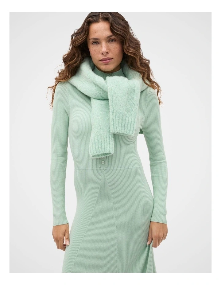 Button Down Mock Neck Knit Dress image 4
