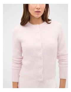 Alpaca Blend Fitted Cardigan