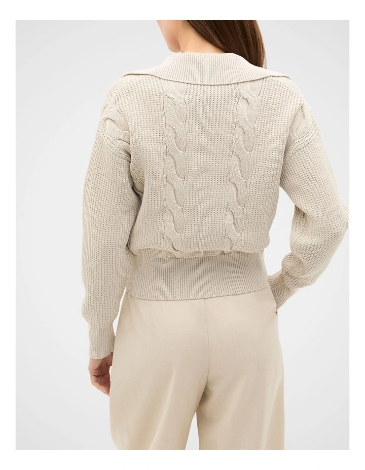 Cotton Textured Cable Knit image 2