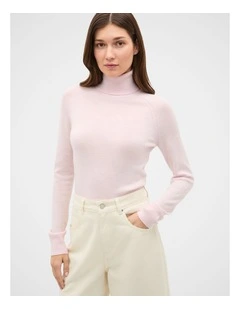Merino Roll Neck Raglan Knit