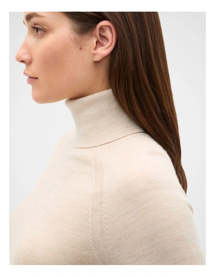 Merino Roll Neck Raglan Knit image 3