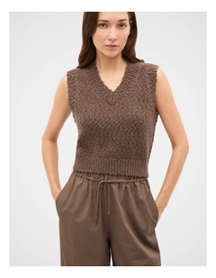 Textured Knit Vest