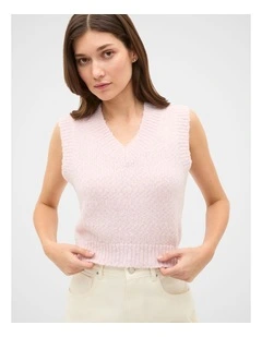 Textured Knit Vest