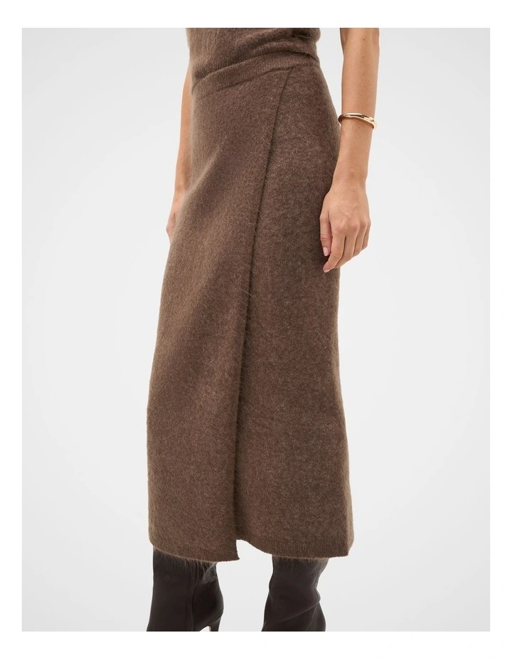 Fluffy Knit Wrap Skirt image 3