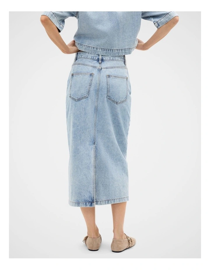 Denim Column Skirt image 2