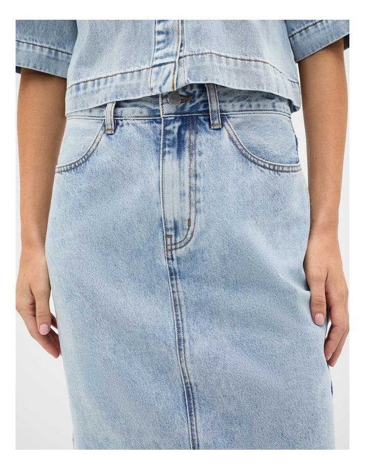 Denim Column Skirt image 3
