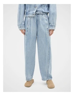 Denim Barrel Leg Jogger