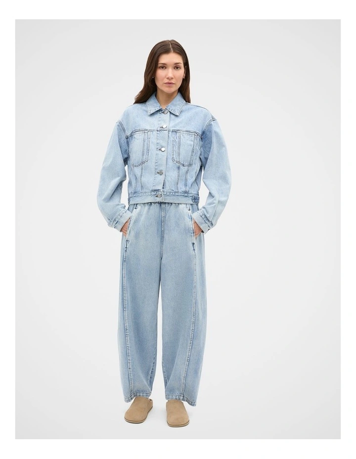 Denim Barrel Leg Jogger image 4