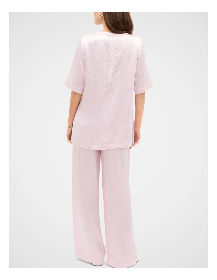 Crinkled Satin Longline Tee image 2