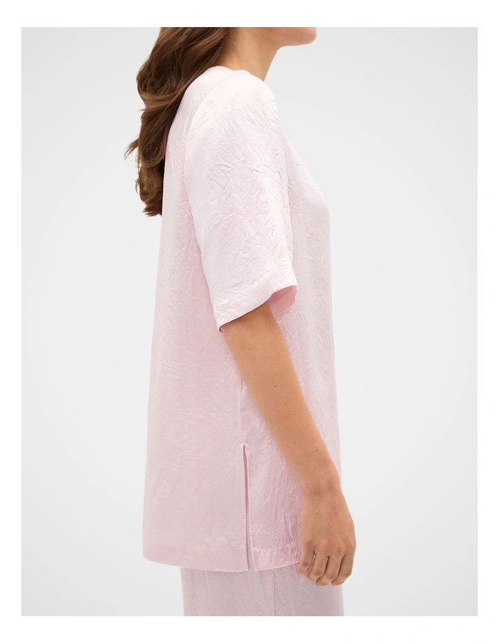 Crinkled Satin Longline Tee image 3