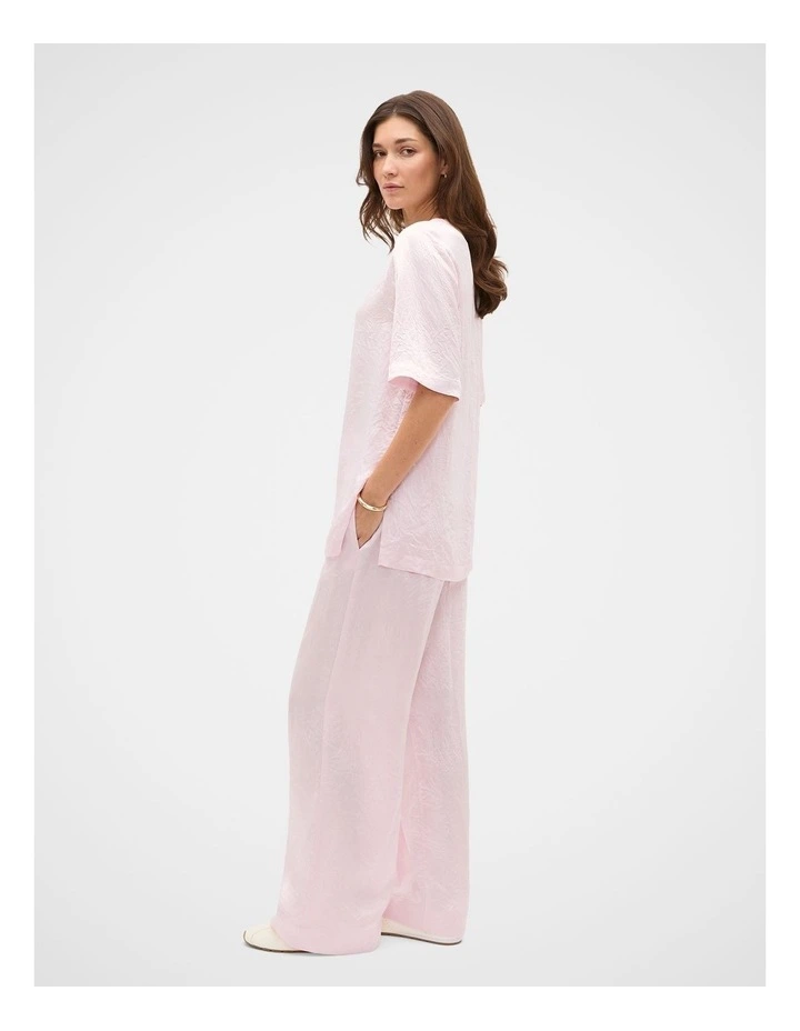 Crinkled Satin Longline Tee image 4