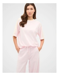 Contrast Sleeve Panel Boxy Tee