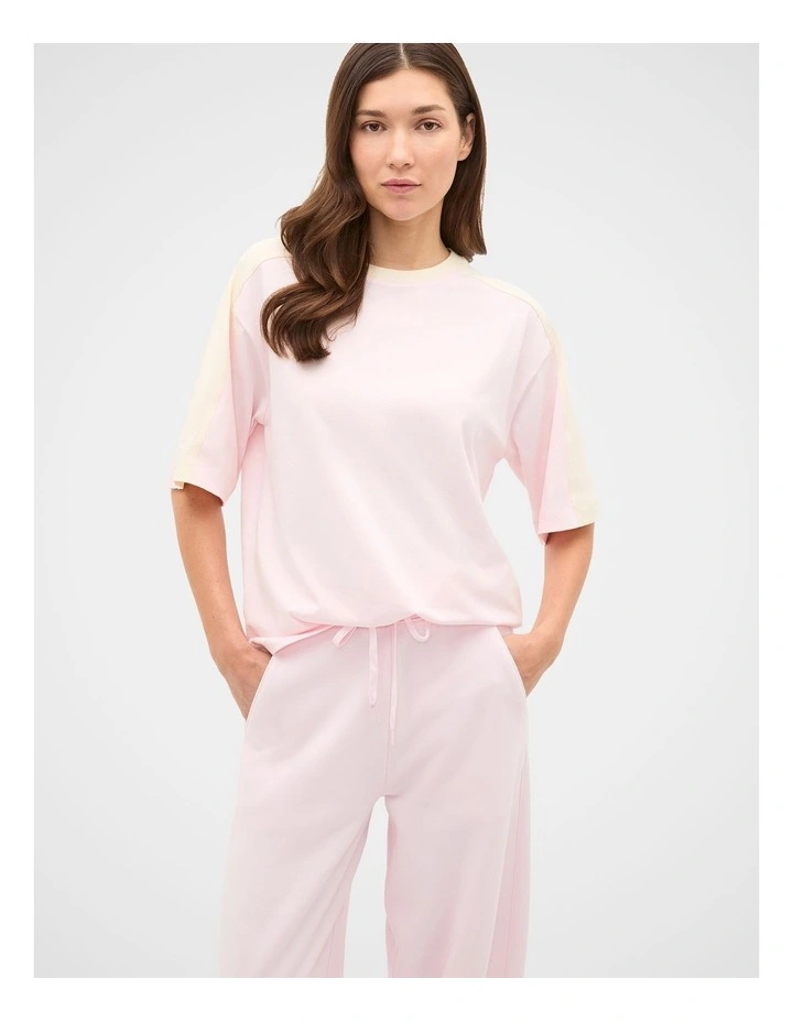 Contrast Sleeve Panel Boxy Tee image 1