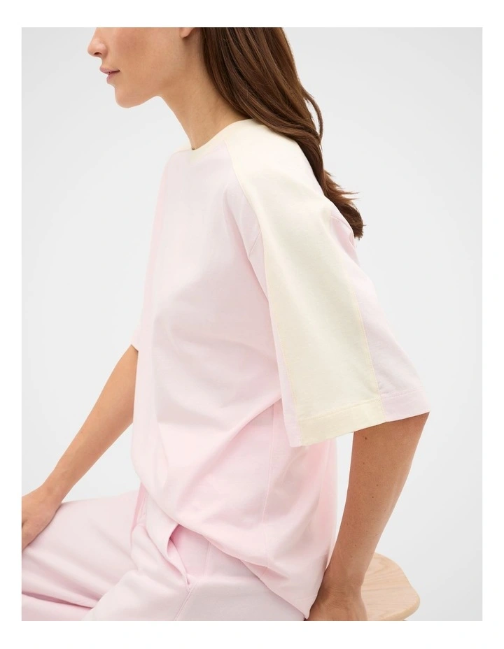 Contrast Sleeve Panel Boxy Tee image 4