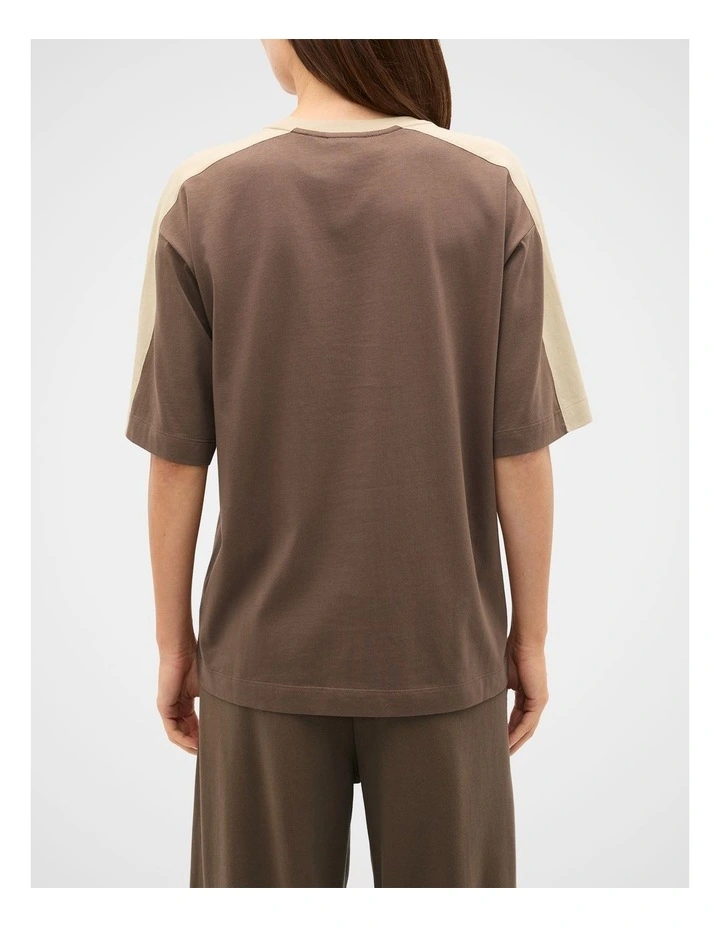 Contrast Sleeve Panel Boxy Tee image 2