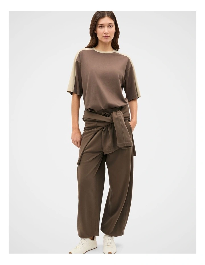 Contrast Sleeve Panel Boxy Tee image 3