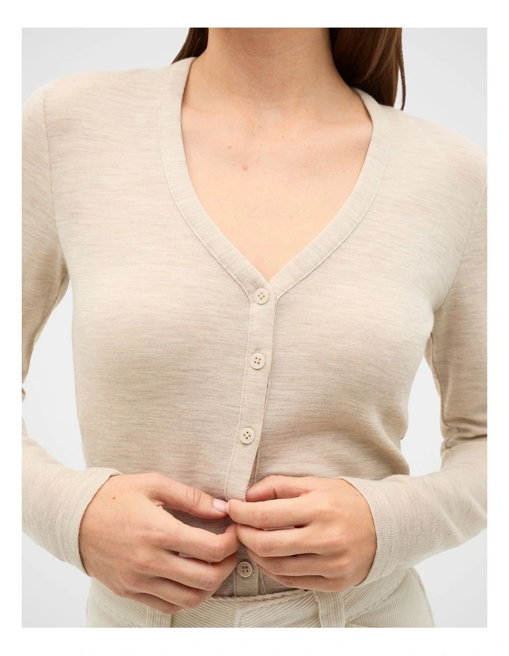Australian Merino Cropped Cardigan image 3