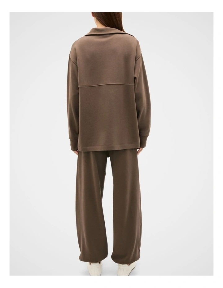 Terry Zip Neck Sweat image 2