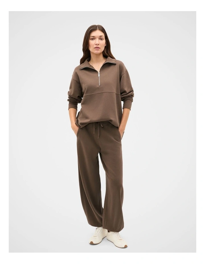 Terry Zip Neck Sweat image 3
