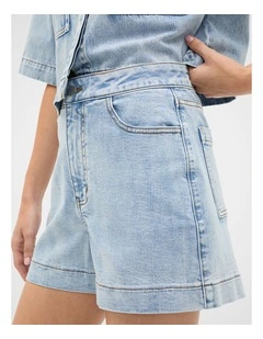 Denim Button Up Short