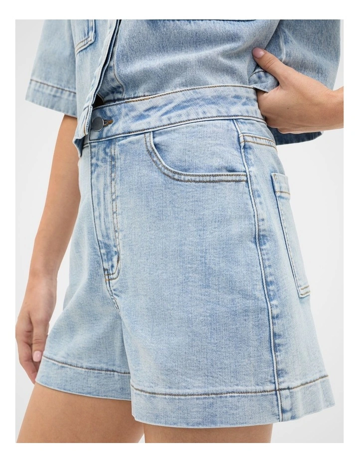Denim Button Up Short image 1