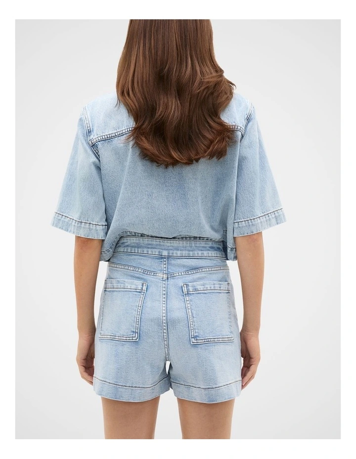 Denim Button Up Short image 2