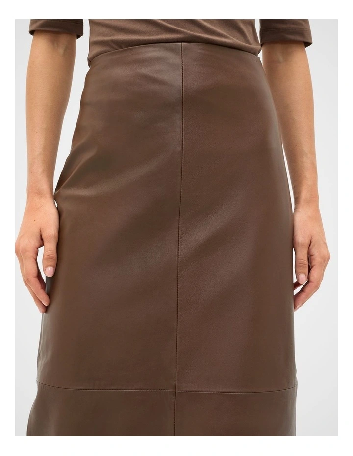 Leather Column Skirt image 3