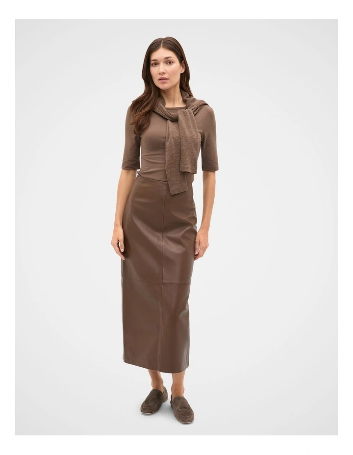 Leather Column Skirt image 4