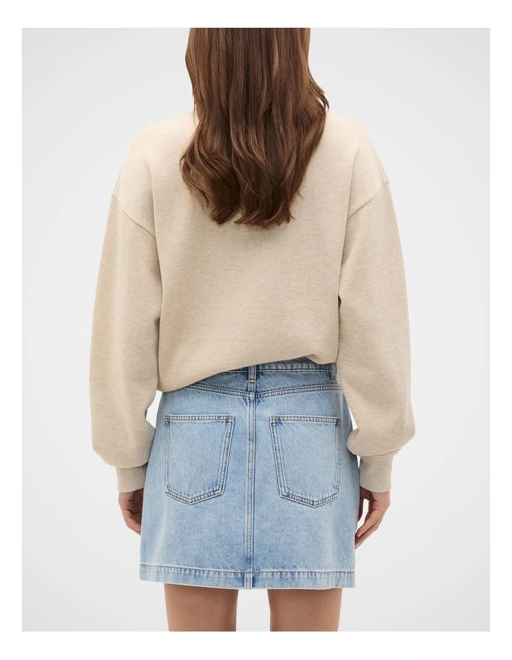 Denim Mini Button Through Skirt image 2