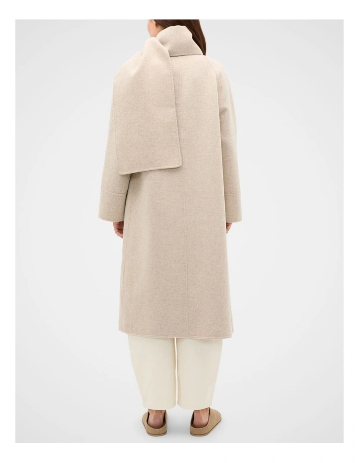 Wool Blend Scarf Coat image 2