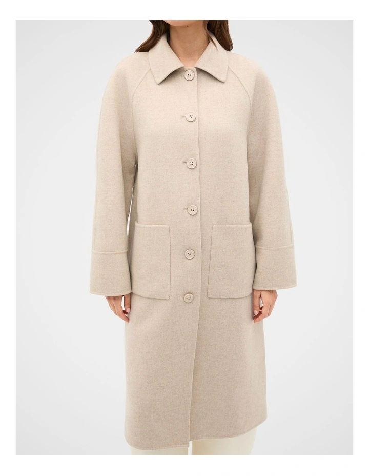 Wool Blend Scarf Coat image 3
