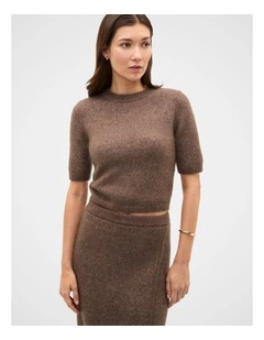 Fluffy Knit Slouch Tee