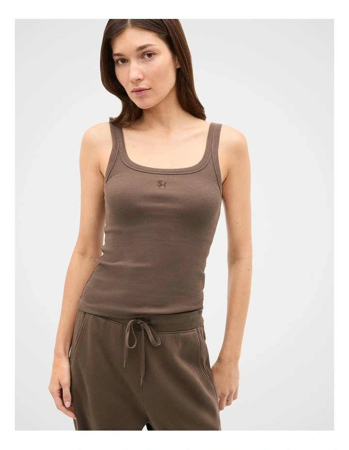 Core Heritage Rib Tank in Chestnut image 2
