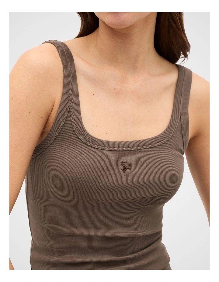 Core Heritage Rib Tank in Chestnut image 3