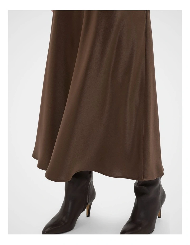 Satin Midi Skirt image 3