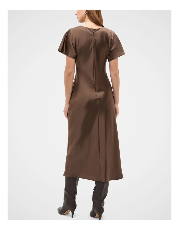 Satin Knot Front Dress image 2