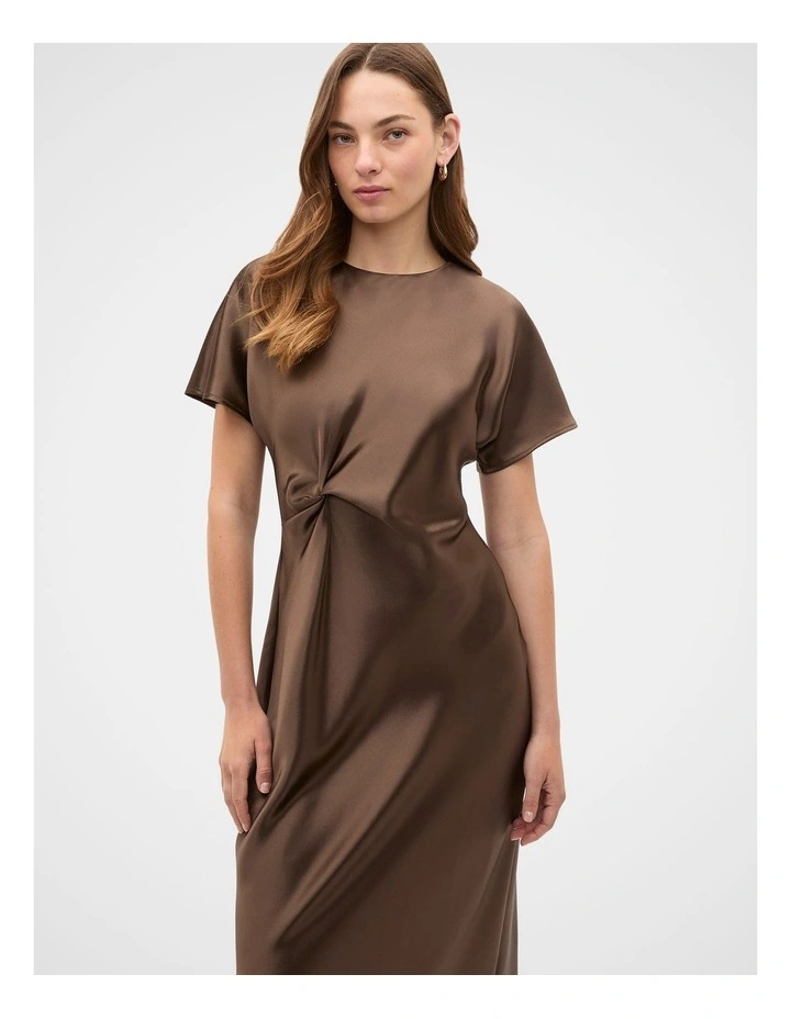 Satin Knot Front Dress image 3