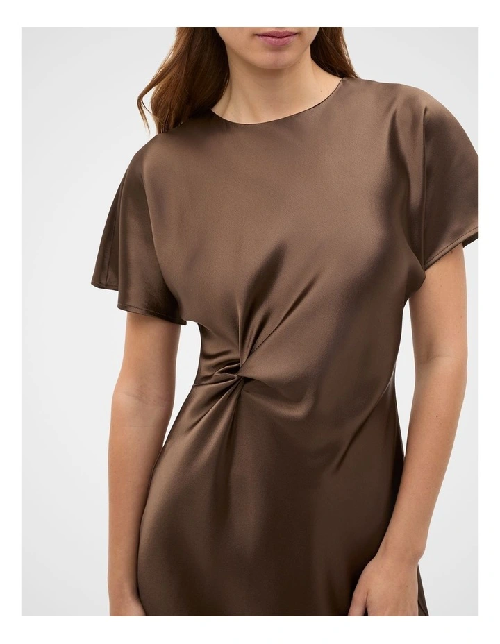 Satin Knot Front Dress image 4
