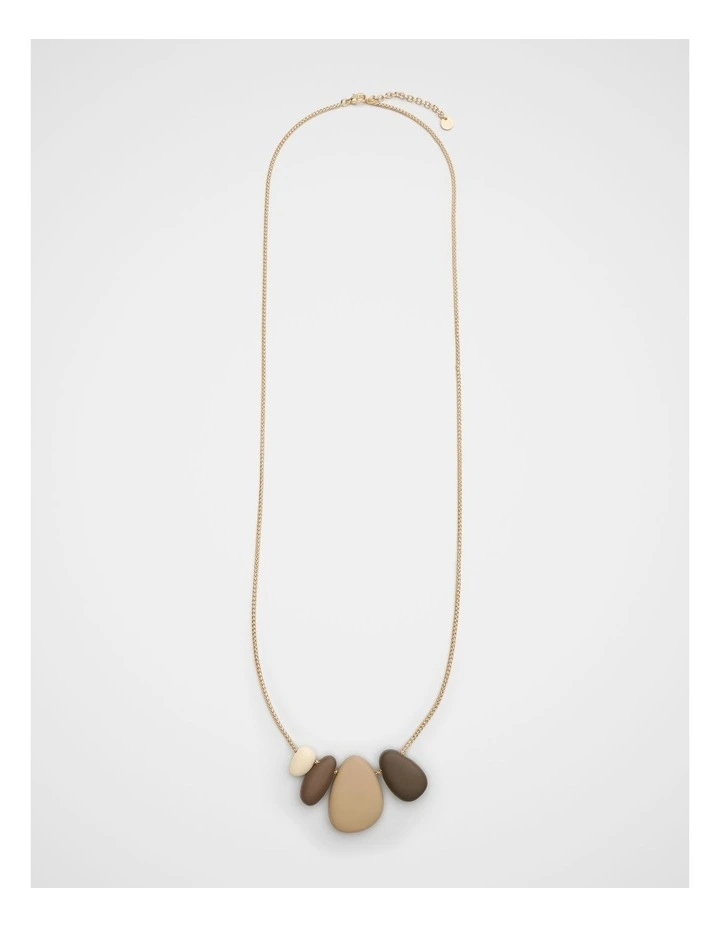 Opaque Pebble Necklace in Gold image 3