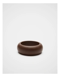 Opaque Resin Bangle in Chestnut
